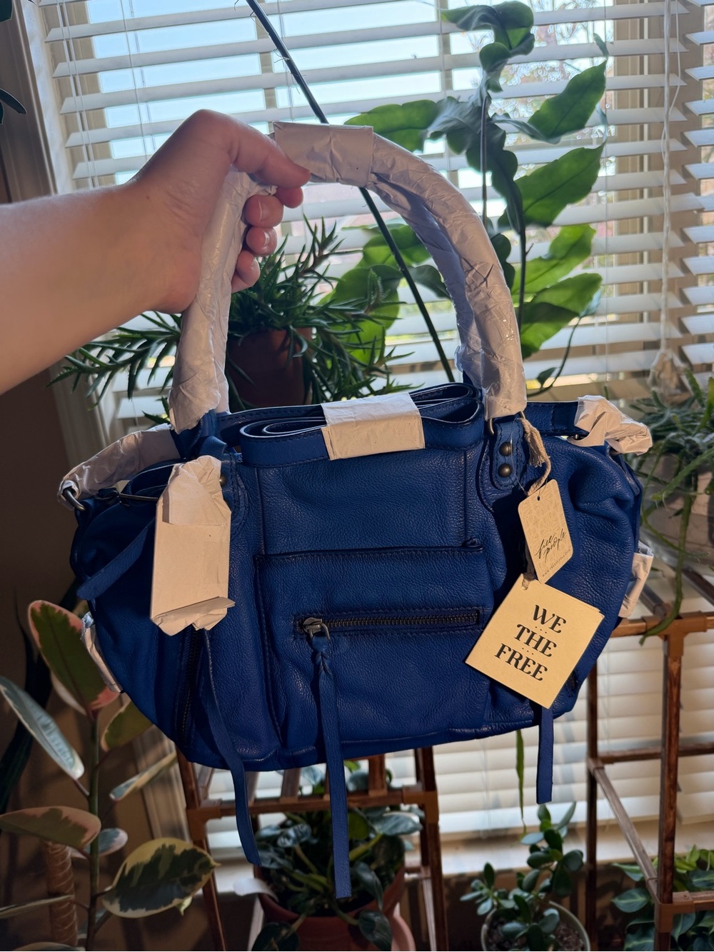 NWT Free People We The Free Sapphire Baby Emerson Tote
